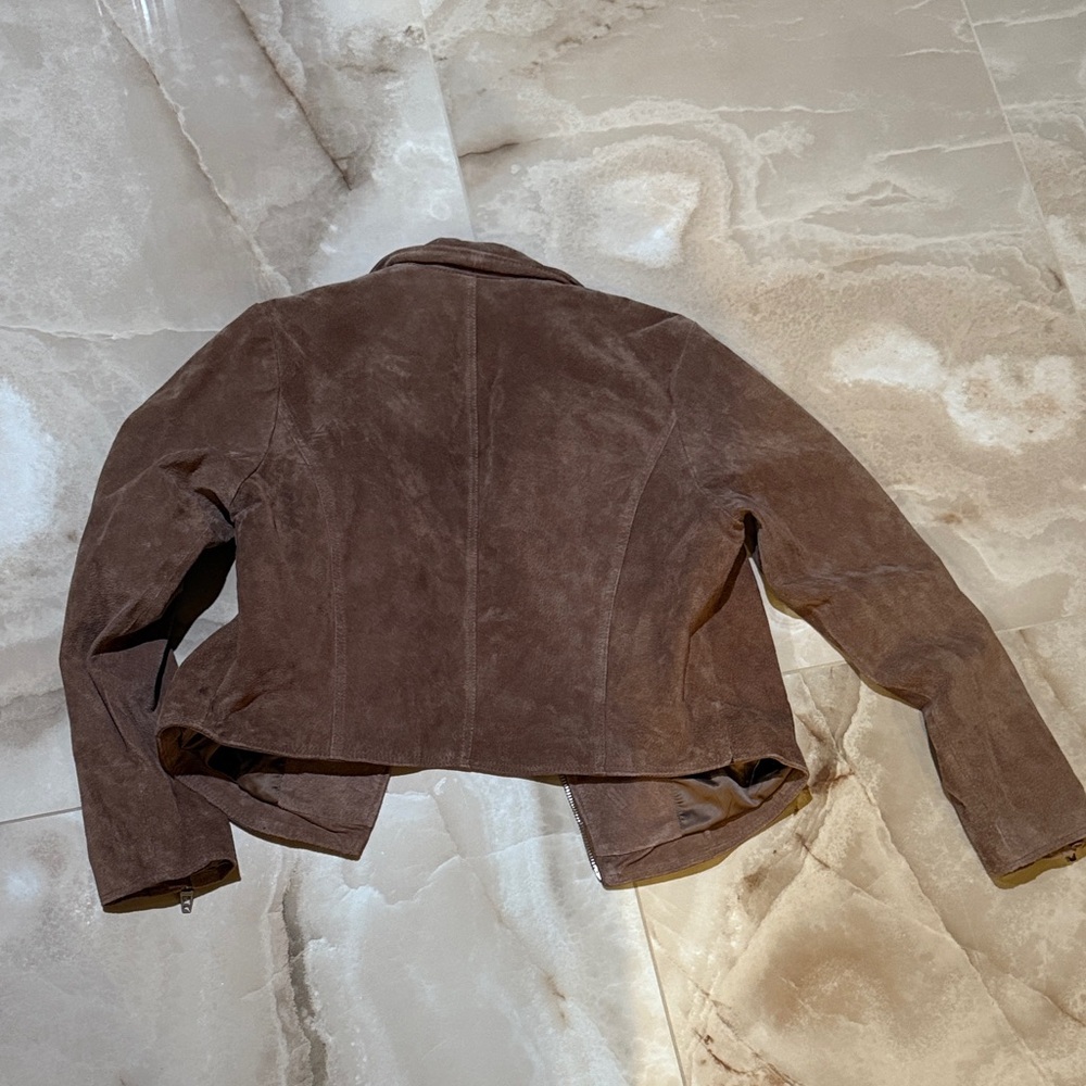 Blank NYC Chocolate Suede Leather Jacket - Picture 8 of 9
